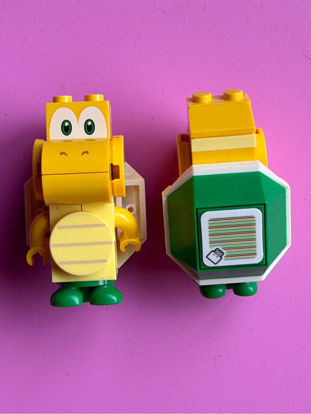 Lego Koopa Troopa 71362 Scanner Code w/Yellow Lines Super Mario Minifigure 2pk